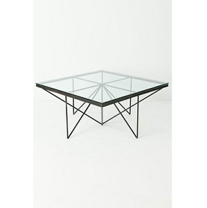 Mesa de té con patas de acero inoxidable, mesa de centro redonda y rectangular - Product Image 6