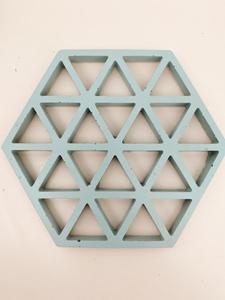 Sous-plat géométrique moderne en bois |   Tapis rond écologique de 5 mm d'épaisseur |   Protecteur de plan de travail de cuisine résistant à la chaleur - Product Image 4