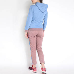 Ensemble de survêtement de jogging pour femme sur mesure, grande taille, entraînement d'hiver, vêtements décontractés, matière en polaire tricotée, broderie unie - Product Image 3