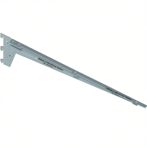 Support d'angle ELEMENT SYSTEM 10300, longueur 480 mm, 65 kg par support, acier et aluminium, 3 crochets de fixation, lot de 2 pour étagères de présentation - Product Image 3