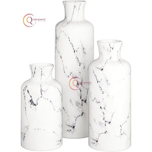Fashion Home Round Marble Flower <b>Vase</b> <b>Stone</b> Flower Display Stand Above Counter Installation for Bathroom Accessory Supplies - Product Image 1