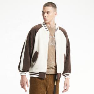 เสื้อแจ็คเก็ตวาร์ซิตี้แฟชั่นเรียบง่ายสำหรับฤดูหนาว เสื้อแจ็คเก็ตขนแกะสำหรับผู้ชาย ซิปสีน้ำตาล เสื้อโค้ทแบบปรับแต่งได้ - Product Image 6