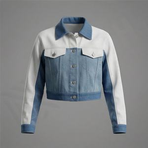 Veste en jean épaisse en coton pour femme, mode décontractée d'automne, haute qualité, respirante - Product Image 1