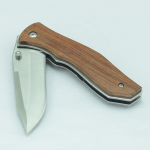 มีดพกพาอเนกประสงค์พับได้สำหรับตั้งแคมป์มือจับไม้ทั้งหมดด้ามจับทำจากไม้แบบปรับแต่งได้ - Product Image 2