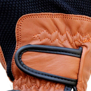 Correa de muñeca ajustable Guantes de equitación antideslizantes ecuestres Cuero sintético con empuñaduras cómodas para montar en verano - Product Image 5