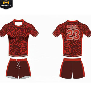 Uniforme de Rugby Personalizado y Transpirable |   Jersey y Pantalones Cortos de Poliéster Duradero |   Uniforme Deportivo Antibacteriano de Secado Rápido |   Venta al por Mayor - Product Image 1