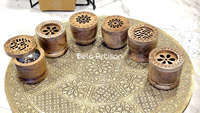 Ensemble de brûleurs d'encens aromatiques en bois de manguier - Encens indien biologique durable et écologique, cadeau pour mariage et Diwali