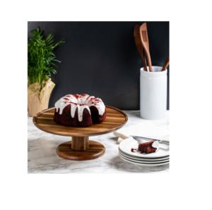 Soporte de pastel plegable de madera redondo multiusos para postre de Pizza y decoración de fiesta herramientas de pastel Premium - Product Image 3