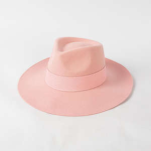 Chapeaux Fedora à large bord rigide et plat en feutre de laine 100% australienne, personnalisés, à la mode, avec ruban, plusieurs couleurs - Product Image 5