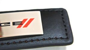 LLavero de cuero y metal para coche, logo personalizado, clásico, de lujo - Product Image 3