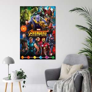 Póster de Papel con Diseño Moderno de los Vengadores: Guerra del Infinito, con Héroes para Decoración de Pared - Product Image 2