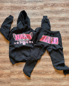 Oversized 100% Cotton Tracksuit Heavyweight <b>Thermal</b> Quality Fast Shipping Digital Printing Low MOQ Winter Solid - Product Image 2