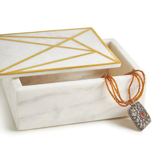 Organisateur de bijoux conception merveilleuse forme personnalisée taille solide affichage en marbre boîte à bijoux disponible prix de gros utilisation de stockage - Product Image 3