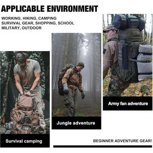 Mochila táctica OEM con logotipo personalizado estampado bordado al aire libre senderismo Camping bolsa de viaje duradero proveedor de gran capacidad - Product Image 6