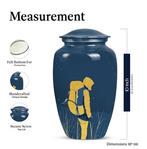 Urna de paisaje de montaña para cenizas humanas, gran decorativa conmemorativa para cenizas de adultos, recuerdo, pequeñas cenizas personalizadas, 1-200 pulgadas cúbicas - Product Image 4