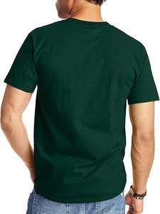 T-shirt ample en coton 100% respirant, coupe ample, délavé à l'acide, couleur verte, épaules tombantes, surdimensionné, vintage, poids lourd - Product Image 2