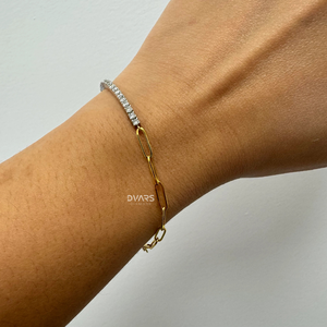Pulsera de Tenis Unisex de Lujo en Oro Sólido de 14K con Diamantes de Laboratorio de 0.80 Quilates, Diseño de Clip, Apilable, Cadena Fina, Ideal para Regalo - Product Image 3