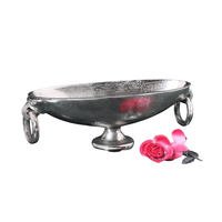 Vente chaude Durable Double Tone Salade Fruits Chocolat Noix Servir En Aluminium En Métal Plat Bol Moderne Tous Les Jours Cuisine Fête De Mariage