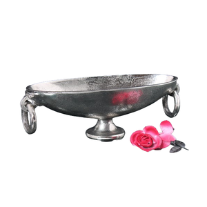 Vente chaude Durable Double Tone Salade Fruits Chocolat Noix Servir En Aluminium En Métal Plat Bol Moderne Tous Les Jours Cuisine Fête De Mariage - Product Image 1