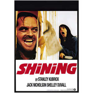Affiche brillante de style moderne avec Jack Nicholson et Shelley Duvall, cadre noir pour décoration murale - Product Image 1