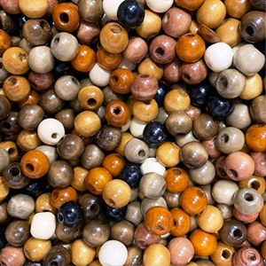 Cuentas de Madera Naturales de Color Marrón, Forma y Tamaño Personalizados, Producto Artesanal Indio - Product Image 5