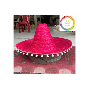 Chapeau de paille mexicain de style vintage avec logo personnalisé pour la décoration de fête et de festival - Product Image 6