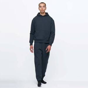 Warm Men Heavyweight Fleece Dark Green Sweatsuit-Conjunto de Jersey y pantalones de chándal gruesos y aislados, diseñado para ropa informal - Product Image 2