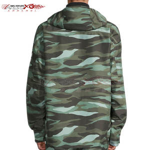 ชุดกันลมสีพื้นสำหรับผู้ชาย, ชุดกันลมมีฮู้ดปรับได้มีกระเป๋าซิปน้ำหนักเบาระบายอากาศสำหรับใช้งานกลางแจ้ง - Product Image 5