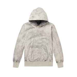 High Quality Unisex Oversized Acid Wash Distressed Winter Breathable <b>Lined</b> Hoodie Puffer <b>Jacket</b> for Men - Product Image 3