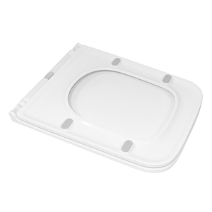 Asiento de inodoro termoplástico blanco brillante serie Cubik con mecanismo de fricción de cierre lento Pack de 1 - Product Image 2