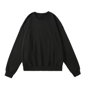 Nuevo estilo pulóver Sudadera con capucha para mujer 100% algodón logotipo personalizado impreso invierno con capucha cuello redondo invierno gota hombro Color sólido - Product Image 5