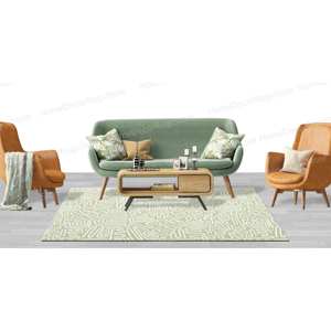 Tapis imprimé à motifs minimalistes : Décoration bohème chic pour les espaces modernes, tapis fin non tissé - Product Image 3