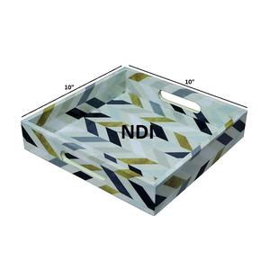 Plateau en bois massif arrondi plateau de service de table de salon fini en noyer pour la cuisine à domicile restauration plateau de service de nourriture utilisée - Product Image 3