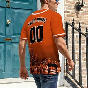เสื้อเจอร์ซีย์เบสบอลสำหรับผู้ชายเสื้อเจอร์ซีย์ปักแบบระเหิดตามสั่ง - Product Image 5