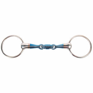 Stainless Steel Horse Riding Bits Titanium Blue Copper <b>Roller</b> and Anatomic Blue Full Cheek Bits for Racing by ARMANDIOUS - Product Image 5