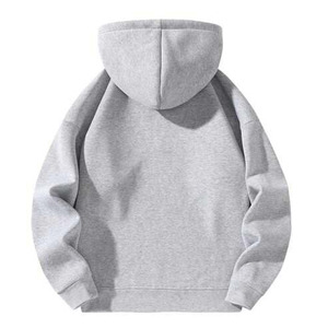 Sweat à capuche pour homme de couleur unie, coupe ajustée, respirant, logo personnalisé, pull à capuche à manches longues pour homme, fabriqué en usine pour la vente - Product Image 3