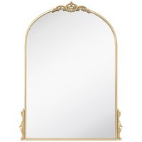 Miroir sur pied de style marocain avec cadre en or antique pour des intérieurs élégants