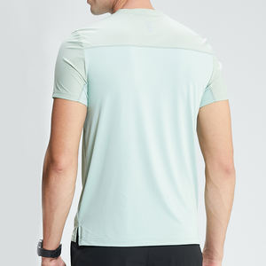 T-shirt de sport décontracté pour hommes-Séchage rapide-Haut de course mince et extensible-100% coton tricoté à manches courtes - Product Image 3