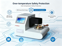 Testeur automatique de point d'éclair à coupelle fermée Pensky-Martens ASTM D93 GB/T261 ISO2719, dispositif de test de produits pétroliers, instrument de laboratoire