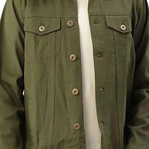 <b>Men's</b> Vintage Denim <b>Jacket</b> 100% Cotton Plain Dyed with Horn Button Closure Coated ODM Processing Winter Season - Product Image 2