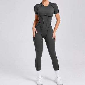 Summer Women's Sports <b>Jumpsuit</b> <b>Shorts</b> Cross Shoulder Straps Hip Lift Tight One-Piece Yoga Set for Outdoor Running Gym Printed - Product Image 5