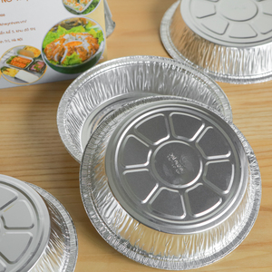 Usine personnalisée 7 pouces 630ml rond en aluminium conteneur jetable de qualité alimentaire oenable étain Pan feuille plateau à Pizza - Product Image 6