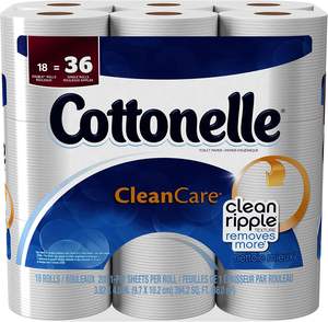 Cottonelle Clean Care <b>Toilet</b> Paper, Double <b>Roll</b>, 18 pk - Product Image 6