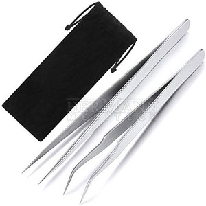 Pince à épiler professionnelle de haute qualité, durable, droite, pour extensions de cils, en acier inoxydable tranchant, outil de beauté, utilisation en salon - Product Image 3