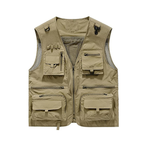 Léger décontracté hommes respirant col en V Cargo gilet avec multi-poches fonctionnelles pour l'aventure en plein air voyage randonnée travail - Product Image 5
