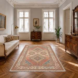 Alfombra lavable Netline Home Ember Heritage color naranja cálido - Product Image 6