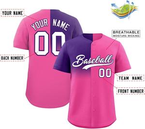 Jersey de béisbol con sublimación allover estampado malla transpirable secado rápido color contraste ajuste para jóvenes/adultos fábrica OEM - Product Image 4