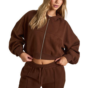 Sudadera con Capucha de Invierno de Alta Calidad al por Mayor, Color Marrón Sólido, Lavado Ácido, Estampada, Estilo Urbano, Fabricada en Fábrica Personalizada, de Algodón y Felpa - Product Image 1