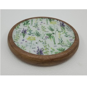 Assiettes de service en fer de forme ronde décalcomanie émail fini pour la maison et les hôtels plats de service de table et assiettes faits à la main - Product Image 3