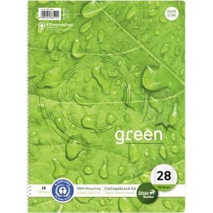 สมุดโน้ต Staufen Green College Pad DIN A4 แบบมีเส้นตาราง ขอบใน/ขอบนอก 70 กรัม/ตร.ม. กระดาษรีไซเคิล 100% คละสี เลือกสีได้ตามต้องการ - Product Image 1